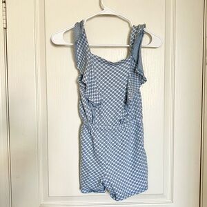 Harper Canyon Blue and White Kids Casual Dress jumper